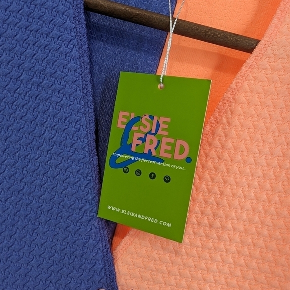 Elsie & Fred Jumpsuit Womens XS Orange Purple Colorblock Romper Paneled Playsuit - Picture 8 of 13